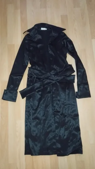 Chaqueta Blanco Raso Negra Mujer