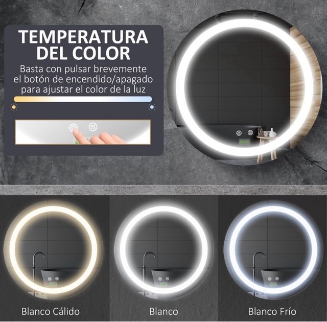 Specchio da Bagno Rotondo LED