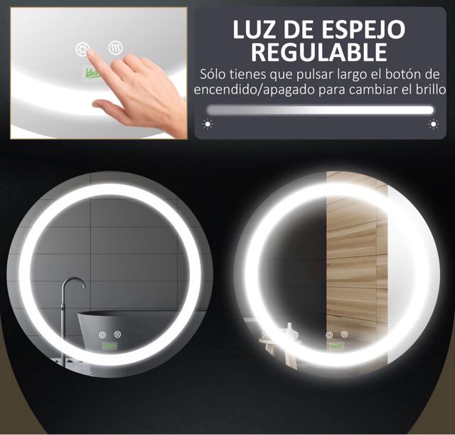 Specchio da Bagno Rotondo LED