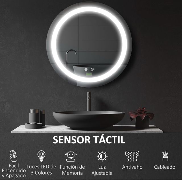 Specchio da Bagno Rotondo LED