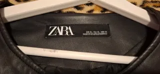 Chaqueta Cuero Mujer Zara Negra