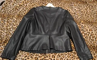 Chaqueta Cuero Mujer Zara Negra