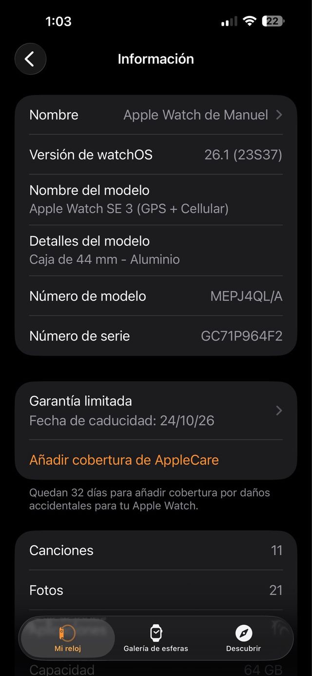 Apple Watch SE 3 Nero/Grigio Siderale