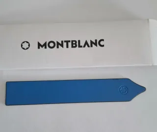 Marcador Montblanc em pele azul