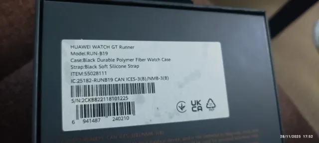 Orologio Huawei GT Runner Nero