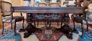 Conjunto Salón: Mesa, Sillas, Aparador y Espejo