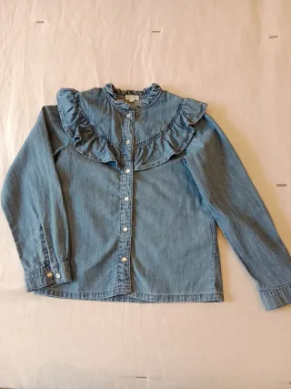 Camisa vaquera niña Gocco. Talla 7-8