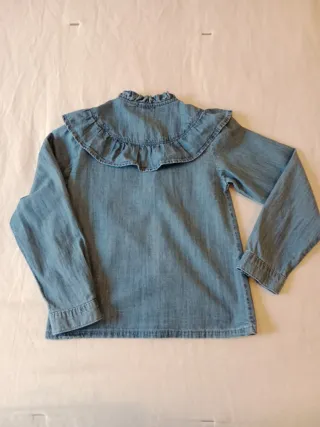 Camisa vaquera niña Gocco. Talla 7-8