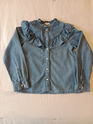 Camisa vaquera niña Gocco. Talla 7-8