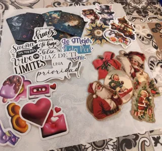 Lote Figuras Diamond Painting, pegatinas, llaveros