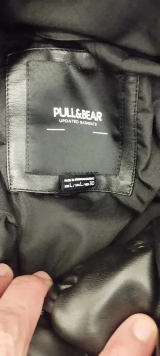 Abrigo acolchado Pull&Bear negro