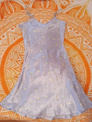 Camisón seda pastel floral