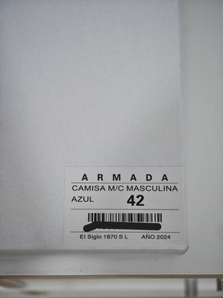 Camisa Armada Azul Talla 42