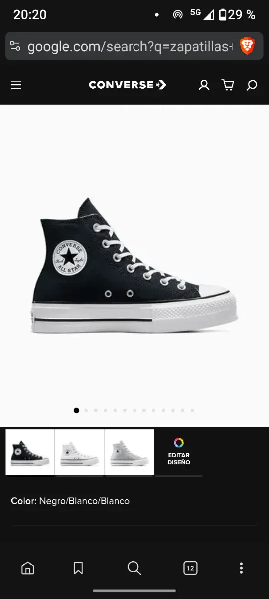 Stivali Converse All Star Neri Taglia 36.5