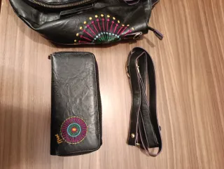 Bolso y cartera Desigual marrón oscuro, multicolor