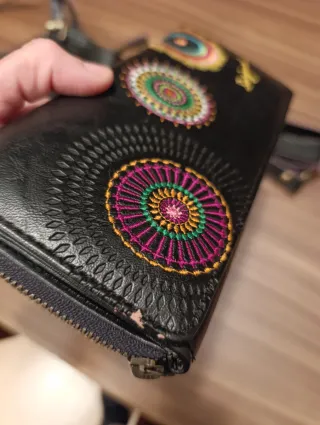 Bolso y cartera Desigual marrón oscuro, multicolor