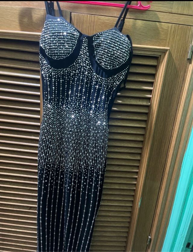 Vestido Negro Brillante