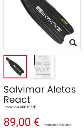 Aletas de pesca submarina