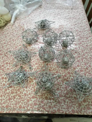 10 Decorazioni Natalizie Stelle e Sfere