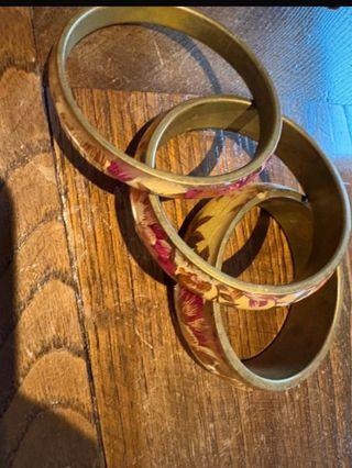 Lote 3 pulseras fantasía flores
