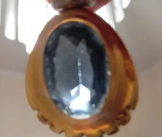 Pendientes  azul y circonitas