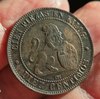 Moneda 10 céntimos Gobierno Provisional 1870