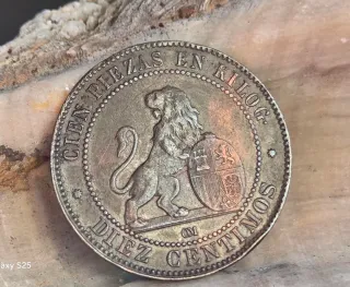 Moneda 10 céntimos Gobierno Provisional 1870