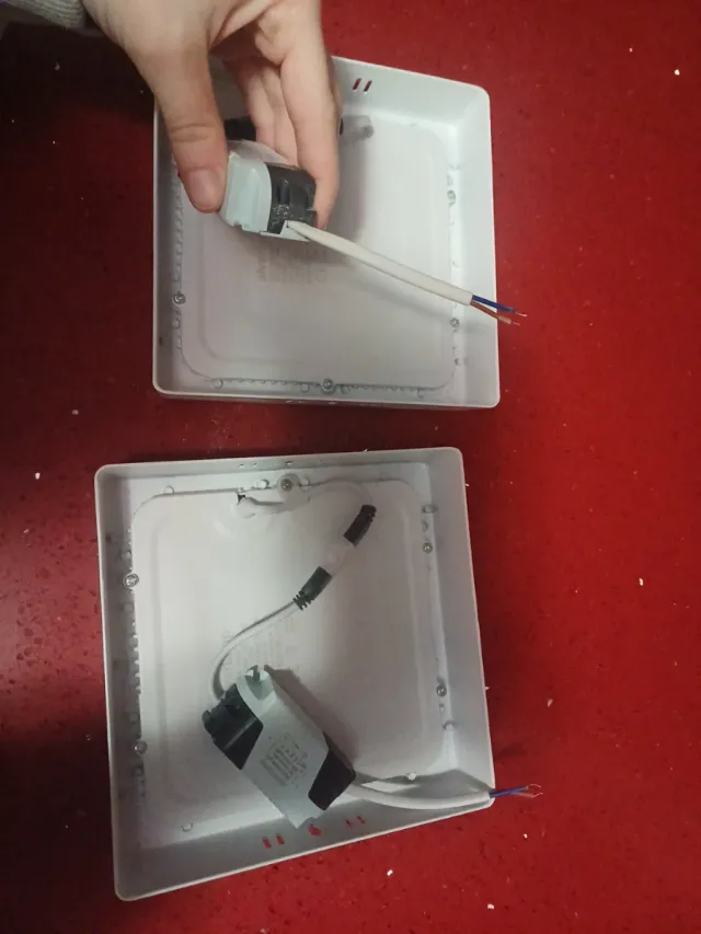 Plafón LED cuadrado blanco