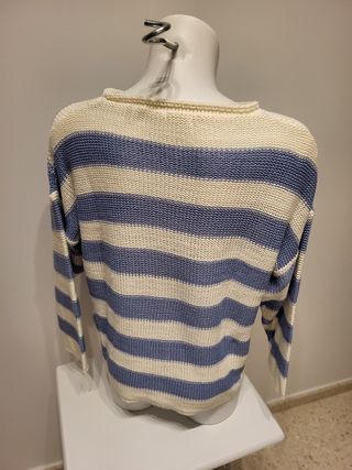 Jersey Rayas Azul y Blanco Talla XL