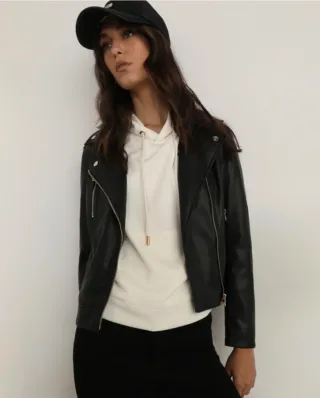 Cazadora Biker FÓRMULA JOVEN Negra Mujer