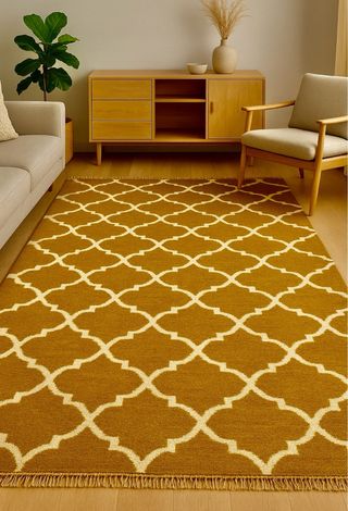 Tappeto di lana con design geometrico