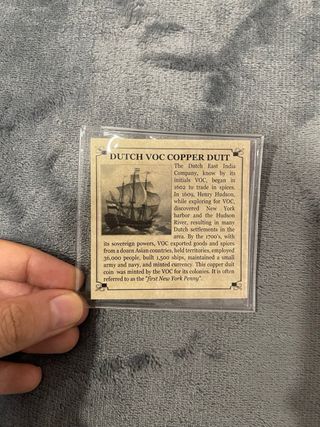 Moneda Holandesa VOC Duit Siglo XVIII