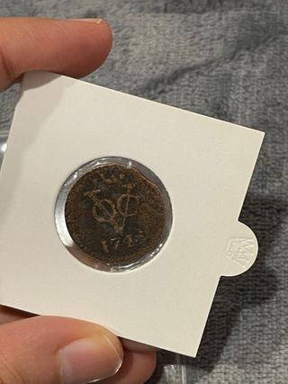 Moneda Holandesa VOC Duit Siglo XVIII