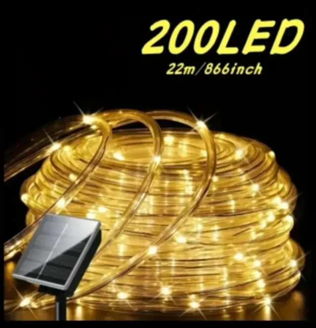 Guirnalda Solar LED 200 Luces Navidad