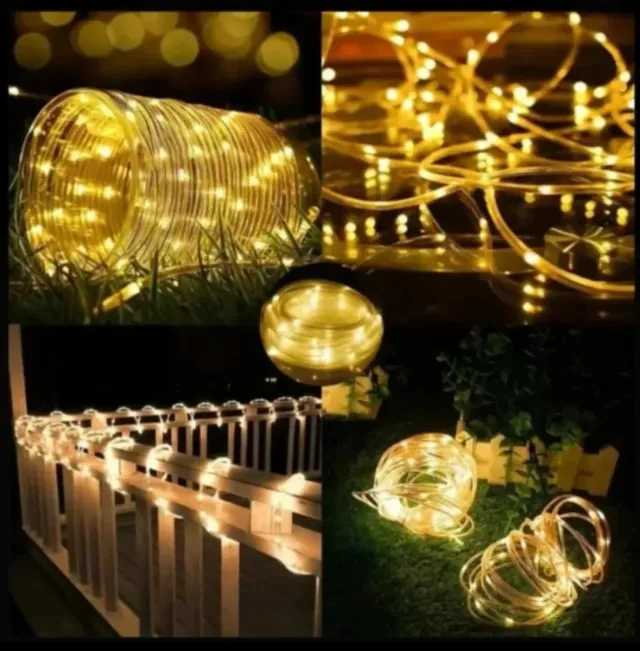 Guirnalda Solar LED 200 Luces Navidad