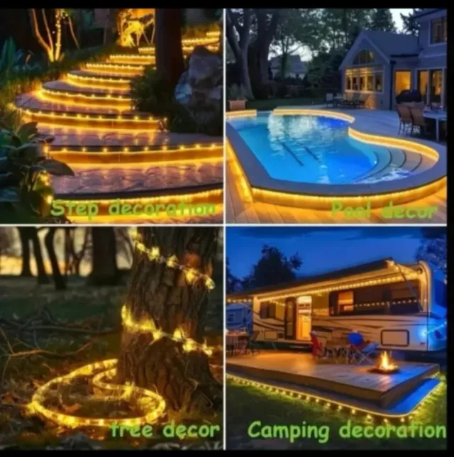 Guirnalda Solar LED 200 Luces Navidad