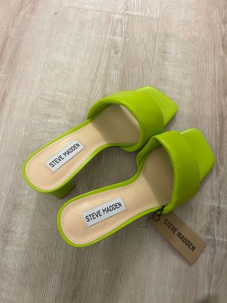 Sandalias Steve Madden Tacón Verde Lima
