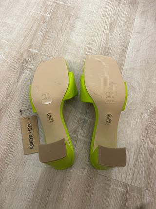 Sandalias Steve Madden Tacón Verde Lima