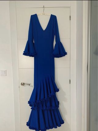 Vestido Flamenca azul eléctrico