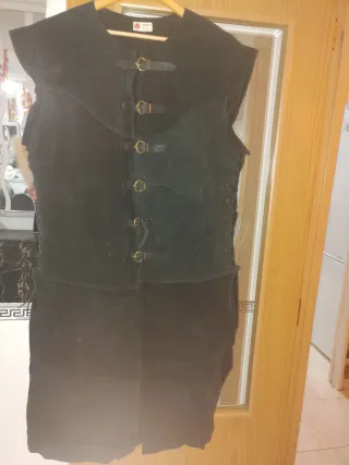 Chaleco Medieval Atrezo Largo Negro