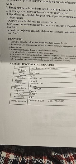 Cinta de correr Fitnes Pro automática