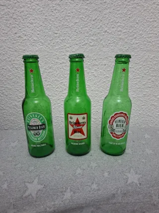 3 Bottiglie Vuote Heineken 1/5