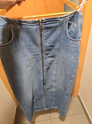 Falda midi vaquera ZARA cremallera