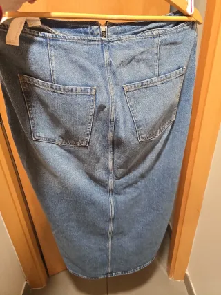 Falda midi vaquera ZARA cremallera