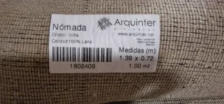 2 Tappeti di lana beige/verde 139x72 cm.