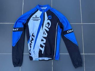Maillot Ciclismo Giant Manga Larga Azul