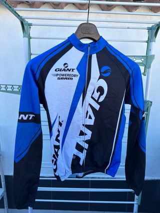 Maillot Ciclismo Giant Manga Larga Azul
