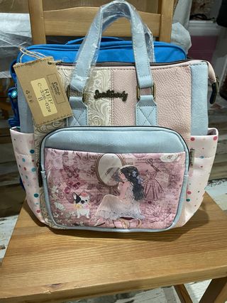Bolso Mochila Sweet Candy Rosa y Azul