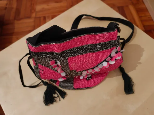 Borsa da festa rosa e argento super carina