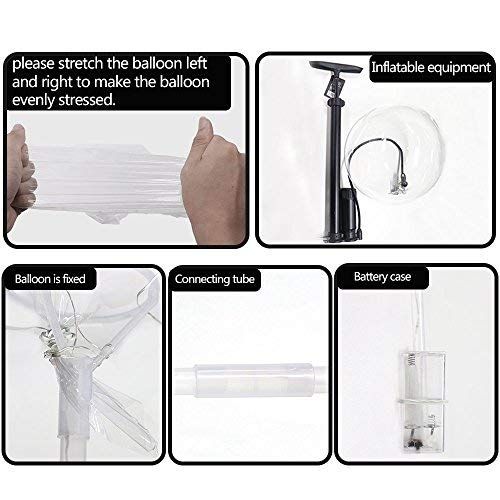 Kit DIY de Globos LED Transparentes 45cm com Luzes